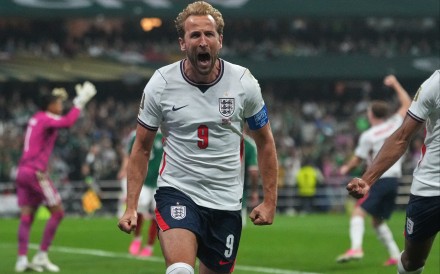 Harry Kane roars with delight after scoring a penalty in England’s 3-2 last-16 World Cup victory over Mexico. Photo: AP Photo