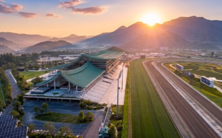 A artist’s impression of the Hong Kong Jockey Club Conghua Racecourse, which will hold it’s first meeting in October. Photo: HKJC