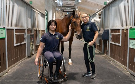 Timothy Tsang (right) and Louie Lam will represent Hong Kong in individual and team para-dressage events at the FEI World Championships in Germany next month. Photo: HKJC