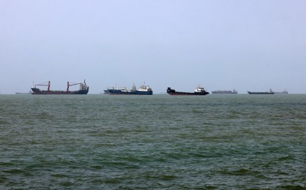 Vessels transit the Strait of Hormuz off Bandar Abbas in southern Iran on August 10. Photo: TNS