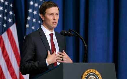 Jared Kushner speaks during the inaugural meeting of the Board of Peace at the Donald J. Trump Institute of Peace in Washington, D.C. on February 19. Photo: TNS