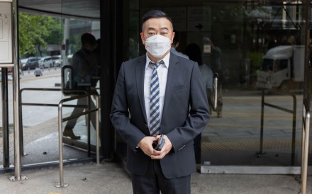 Harbour Chan attends a District Court hearing on October 10, 2023. The police superintendent has lost his appeal against his conviction. Photo: Brian Wong
