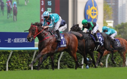 Romantic Warrior wins the Group One Champions & Chater Cup in May. Photos: Kenneth Chan