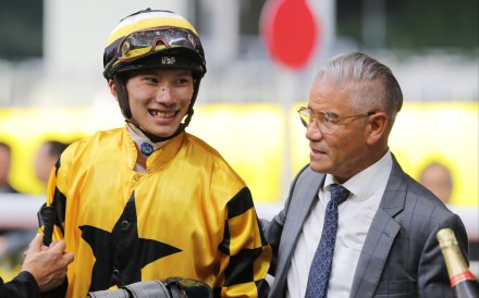 Jerry Chau and trainer Tony Cruz celebrate a winner last season. Photos: Kenneth Chan