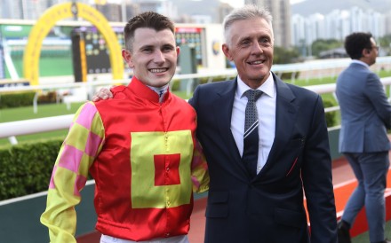 Jockey Luke Ferraris and trainer Mark Newnham will bid for back-to-back Celebration Cups when they team up with Invincible Ibis on Sunday. Photos: Kenneth Chan