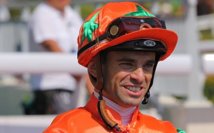 Umberto Rispoli is all smiles after a winner at Sha Tin. Photos: Kenneth Chan