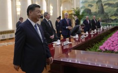 Chinese President Xi Jinping arrives for a meeting with the US congressional delegation, at the Great Hall of the People in Beijing on Monday. Photo: EPA-EFE