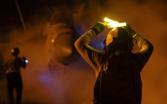 A warplane prepares to launch from the USS Dwight D. Eisenhower in the Red Sea on Monday. Photo: US Navy