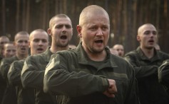 Newly recruited Ukrainian soldiers during a training session. As the third year of war begins, the most sensitive and urgent challenge pressing on Ukraine is whether it can muster enough new soldiers to repel – and eventually drive out – an enemy with far more fighters at its disposal. Photo: AP
