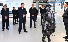 President Xi Jinping inspects an exhibition on Shanghai’s sci-tech innovations. Photo: Xinhua