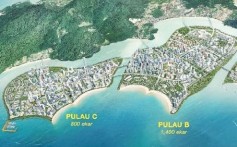 Penang plans to create three islands totalling 1,800 hectares.