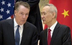US Trade Representative Robert Lighthizer listens to Chinese Vice Premier Liu He at the Diaoyutai State Guesthouse in Beijing on February 15. Photo: AP