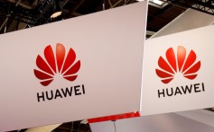The logo of Huawei at the Viva Tech gathering in Paris on Thursday. Photo: Reuters