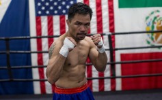 Manny Pacquiao trains at Wild Card Boxing in Los Angeles. Photo: AFP
