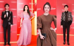 Celebrities (from left) Lu Han, Shu Qi, Tang Wei and Xu Weizhou pictured on the red carpet at the opening ceremony of this year’s Shanghai International Film Festival on June 15.