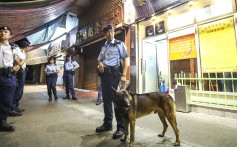 Police patrol the area after Sunday’s attacks in Yuen Long. Photo: Winson Wong