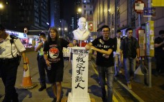 Pro-democracy activists Leung Kwok-hung (left) and Avery Ng Man-yuen march with a statue of Liu Xiaobo on June 4, when Hongkongers hold an annual candlelight vigil to commemorate the 1989 Tiananmen Square crackdown. Liu famously said: “I have no enemies and no hatred.” Photo: Edmond So