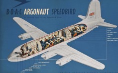 A BOAC Argonaut Speedbird poster from 1952.