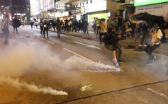 Anti-government protesters clash with police in Hong Kong’s Prince Edward area on Halloween. Photo: Dickson Lee