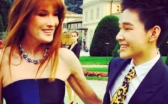 Eric Tse with former first lady of France Carla Bruni. Photo: Instagram