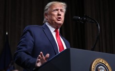 US President Donald Trump speaking in New York on Tuesday. Photo: AP