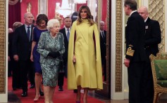 Queen Elizabeth with first lady Melania Trump during a reception at Buckingham Palace. Photo: Yui Mok/EPA-EFE
