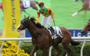 Neil Callan celebrates with gusto after winning aboard Mighty Giant at Sha Tin on Monday. Photos: Kenneth Chan