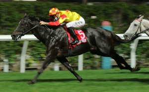 Savvy Nine wins the 2020 January Cup under Christophe Soumillon. Photos: Kenneth Chan