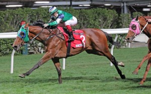 Cheerful Days grabs a share of the Million Challenge by winning at Happy Valley under Alexis Badel. Photo: HKJC