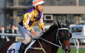 Matthew Poon is all smiles after winning aboard Ima Single Man in December. Photo: Kenneth Chan
