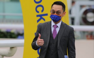 Jimmy Ting celebrates the win of Amazing Star in last year’s Group Two Sprint Cup. Photo: Kenneth Chan