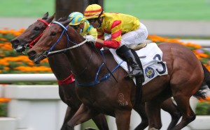 Galaxy Witness gets up close to home under Joao Moreira at Sha Tin. Photos: Kenneth Chan