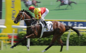 California Spangle wins the Celebration Cup under Zac Purton. Photos: Kenneth Chan