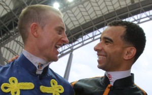 Zac Purton (left) aims to either equal or eclipse the record of 170 winners in a Hong Kong season Joao Moreira (right) set in 2016-17. Photos: Kenneth Chan