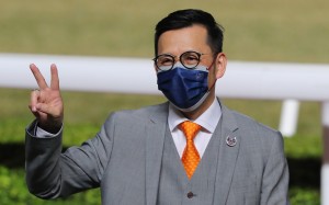 Frankie Lor saddles Kings Shield and All For St Paul’s in Wednesday’s Class Two Kwok Shui Handicap (1,650m) at Sha Tin. Photo: Kenneth Chan