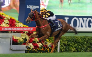 Glorious Forever wins the 2018 Group One Hong Kong Cup five weeks after placing second in the Group Three Ladies’ Purse. Photo: Kenneth Chan