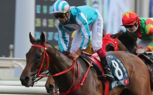 Romantic Warrior wins the QE II Cup in April. Photo: Kenneth Chan