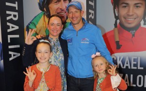 Hugh Bowman and his family attend the International Jockeys’ Championship media conference at the Hong Kong Palace Museum on December 5. Photo: Kenneth Chan