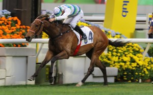 Derek Leung drives Voyage Bubble to victory at Sha Tin on Sunday. Photos: Kenneth Chan