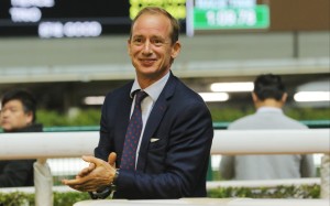 Richard Gibson enjoys a Happy Valley winner. Photos: Kenneth Chan