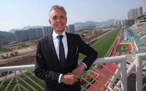 Newly licensed trainer Mark Newnham meets the media at Sha Tin on March 10. Photo: Kenneth Chan