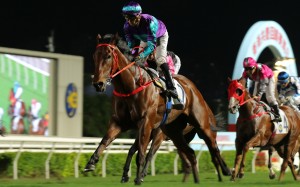 Dream Winner salutes under Vincent Ho at Sha Tin on Saturday. Photos: Kenneth Chan