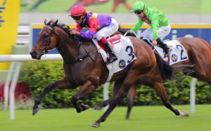 Lucky Encounter delivers under Karis Teetan at Sha Tin on Sunday. Photos: Kenneth Chan