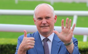 David Hall celebrates after bringing up his 600th win on Hong Kong soil at Sha Tin on Saturday. Photos: Kenneth Chan