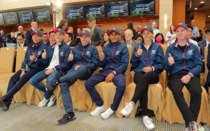 Monday morning’s International Jockeys’ Championship draw gets the thumbs up from the riders. Photos: Kenneth Chan