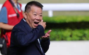 Veteran trainer Manfred Man celebrates at Sha Tin on October 25. Photo: Kenneth Chan