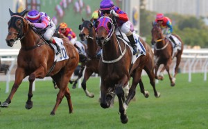 Fallon salutes under Keith Yeung at Sha Tin last month. Photo: Kenneth Chan