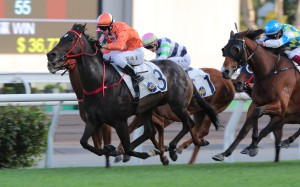 Brenton Avdulla spears Howdeepisyourlove to victory at Sha Tin earlier this month. Photo: Kenneth Chan