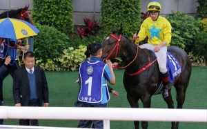 Trainer Manfred Man and jockey James McDonald with Lucky Sweynesse after his fifth in last month’s Queen’s Silver Jubilee Cup. Photos: Kenneth Chan