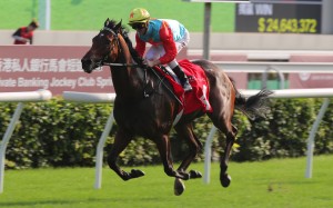 Ka Ying Rising coasts to victory under Zac Purton at Sha Tin on Sunday. Photos: Kenneth Chan